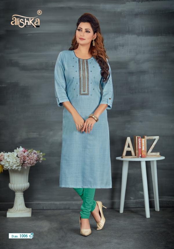 Alishka Prisha Rayon Fancy Embroidery Kurti